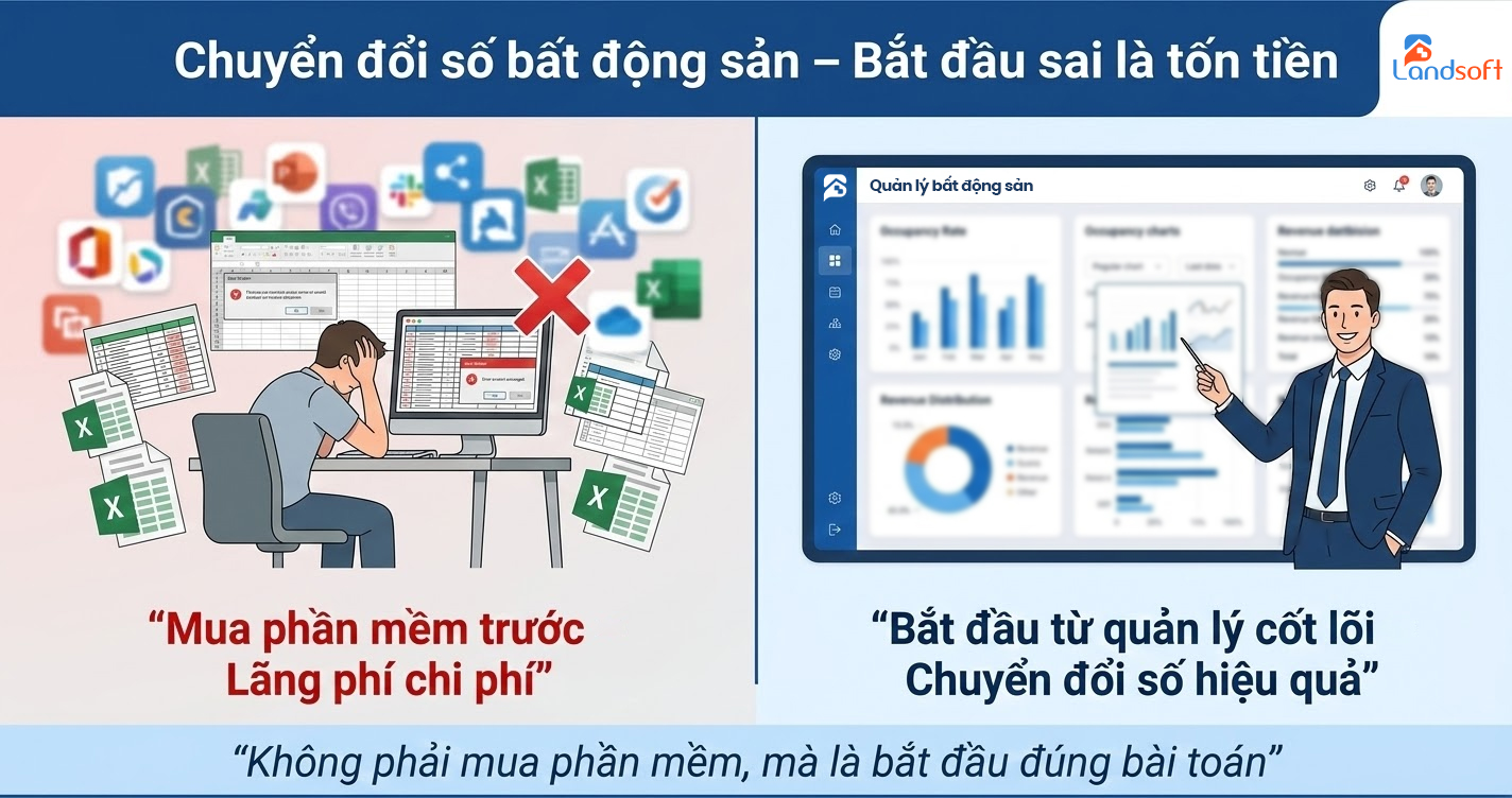 Vì sao phần mềm “không phù hợp” là nguyên nhân khiến chuyển đổi số BĐS thất bại?