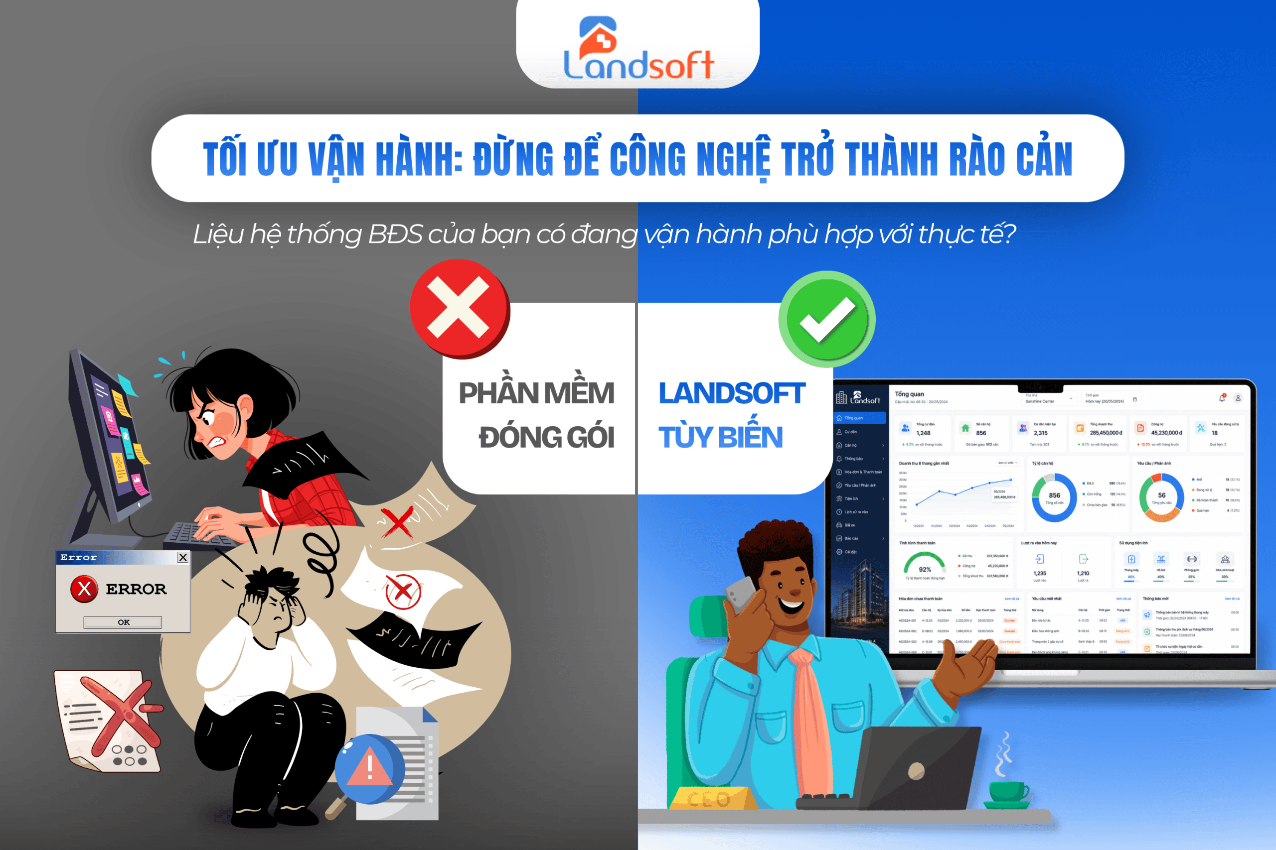 SJ Group nâng cấp phần mềm quản lý bất động sản Landsoft Enterprise cho dự án mới ra sao?